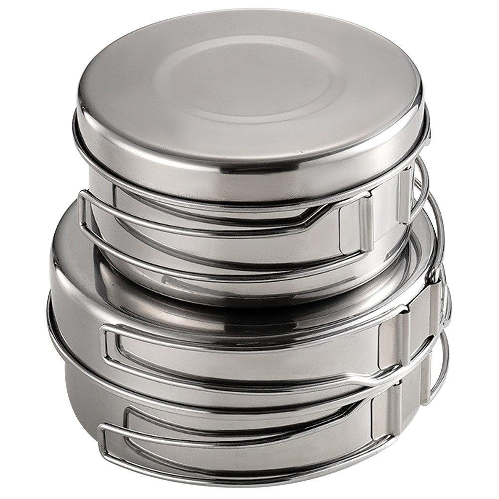 Camping Cooking Pots And Pans - Набор походной посуды из нержавеющей стали,