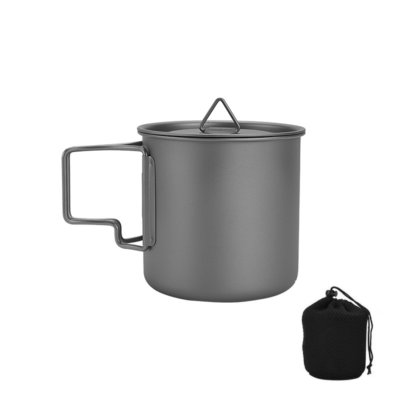 Camping Cooking Utensil Bag - Титановая походная кружка со складной ручкой,