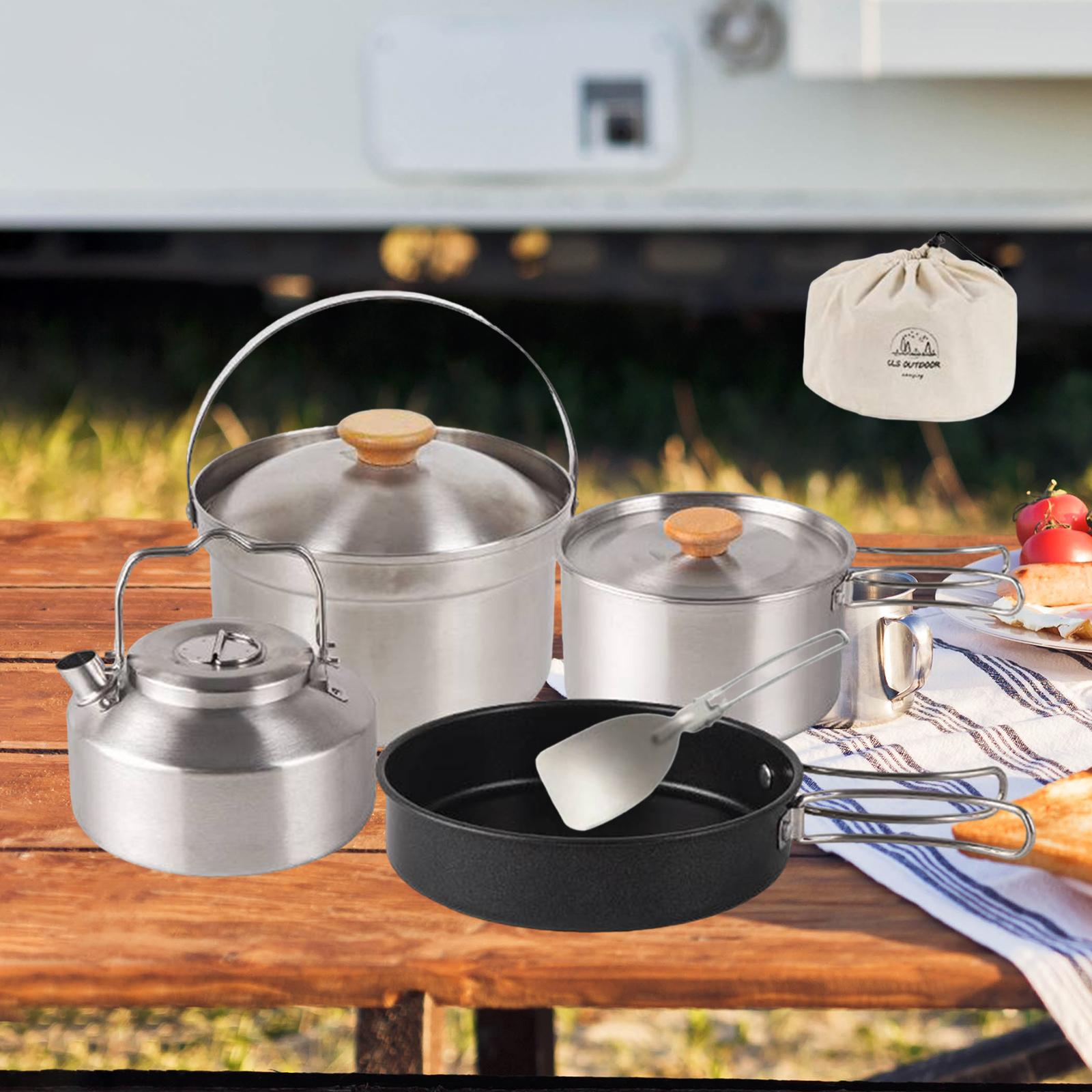Camping Cooking Gear Set - Посуда для кемпинга, посуда, портативная сковорода
