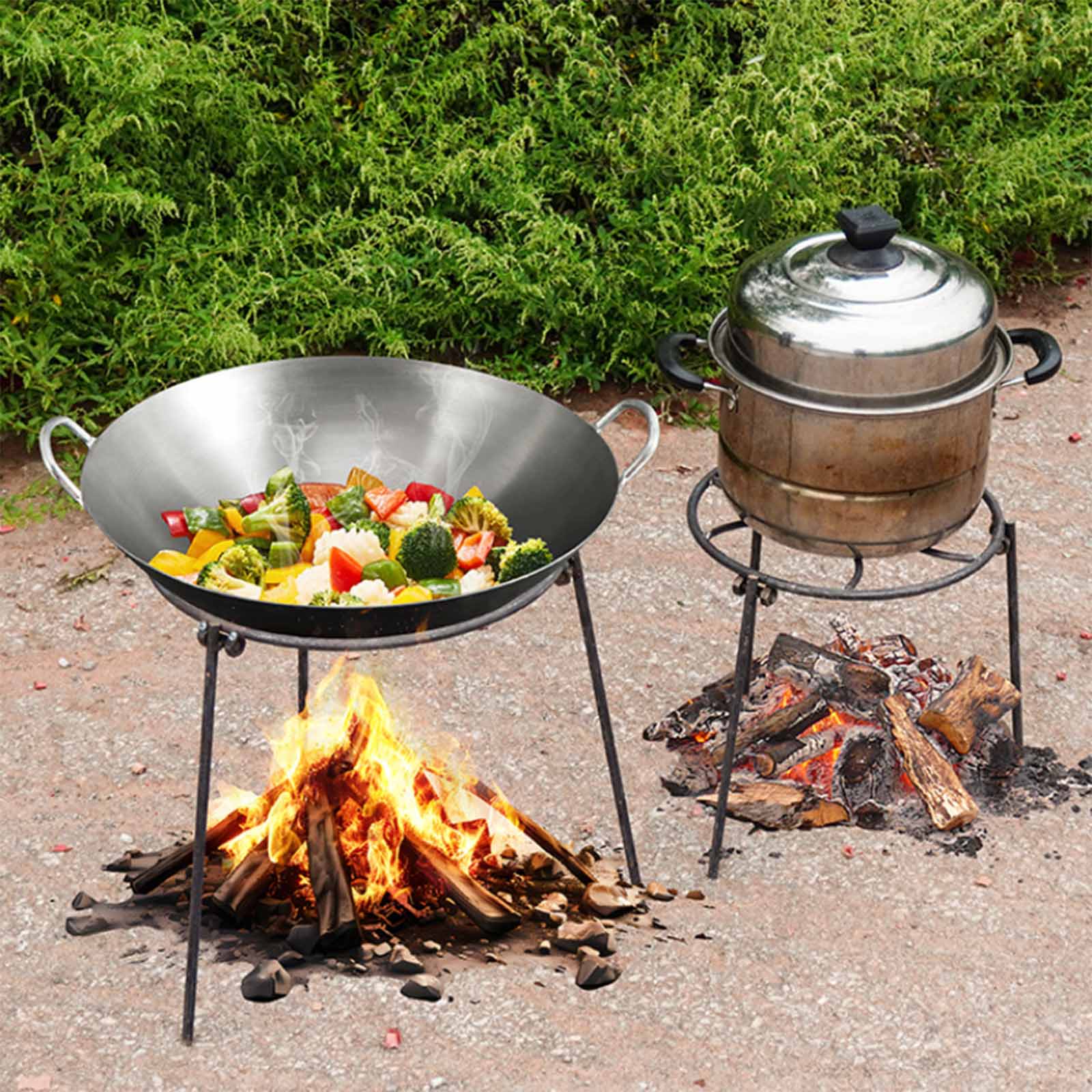 Camping Cooking Essentials - Складная подставка-трипод для костра, портативный держатель