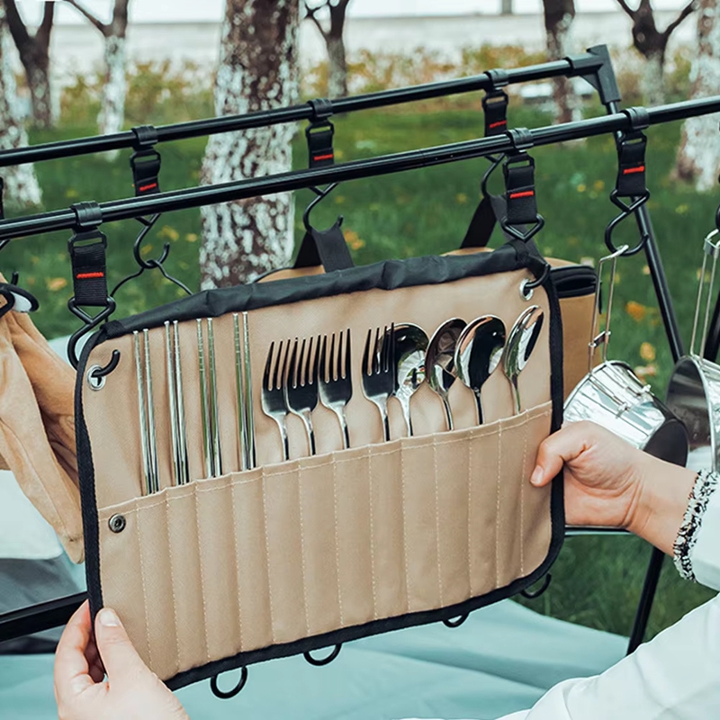 Camping Cooking Utensil Bag - Портативная сумка для хранения посуды на