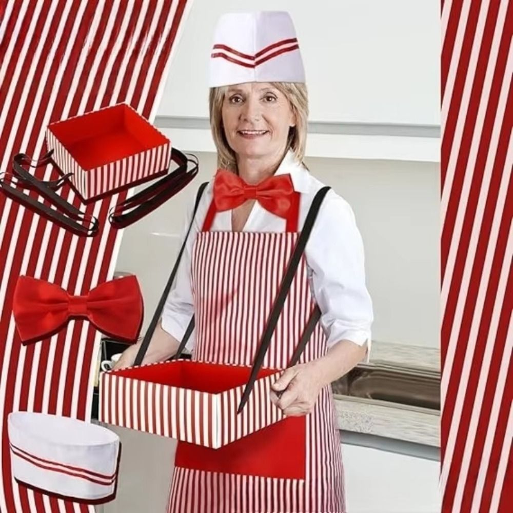 Camping Cooking Apron - Карнавальный цирковой фартук официанта с шапкой,