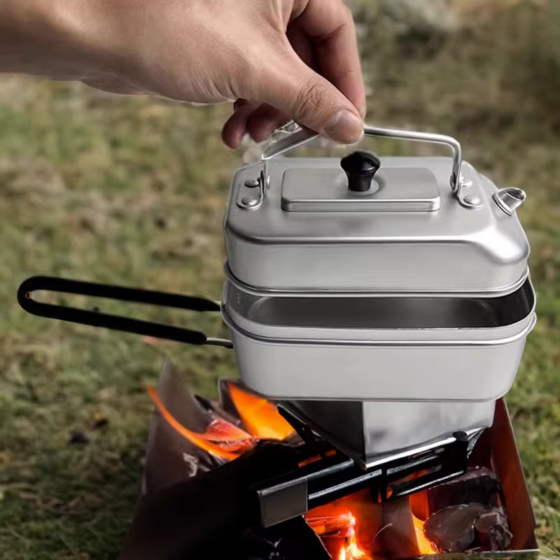 Camping Cooking Pots And Pans - Сверхлегкий портативный туристический чайник для пикника,