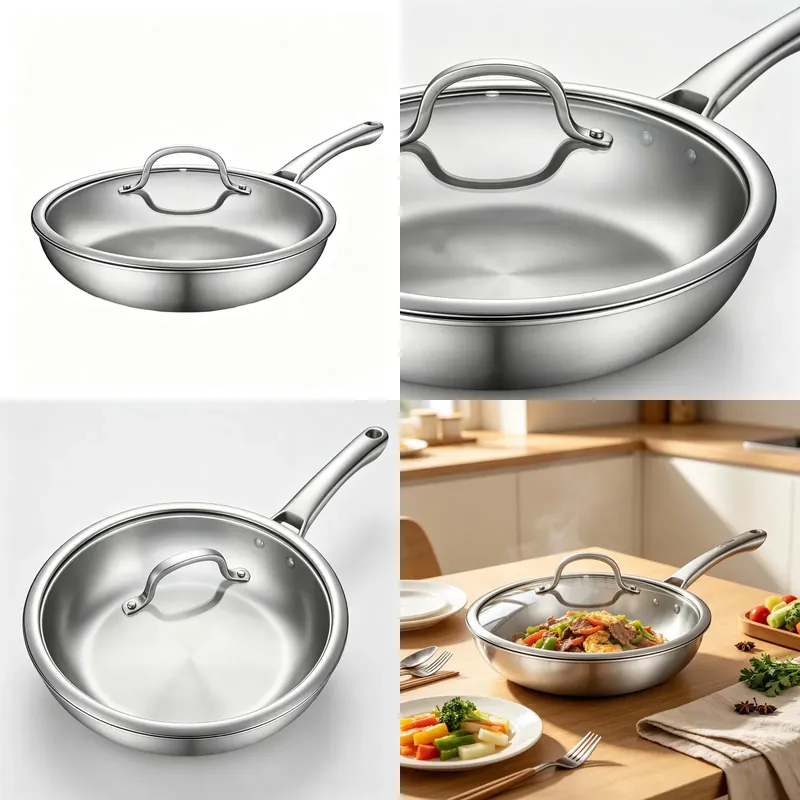 Quality Camping Cooking Set - Хит продаж: трехслойная сковорода из нержавеющей