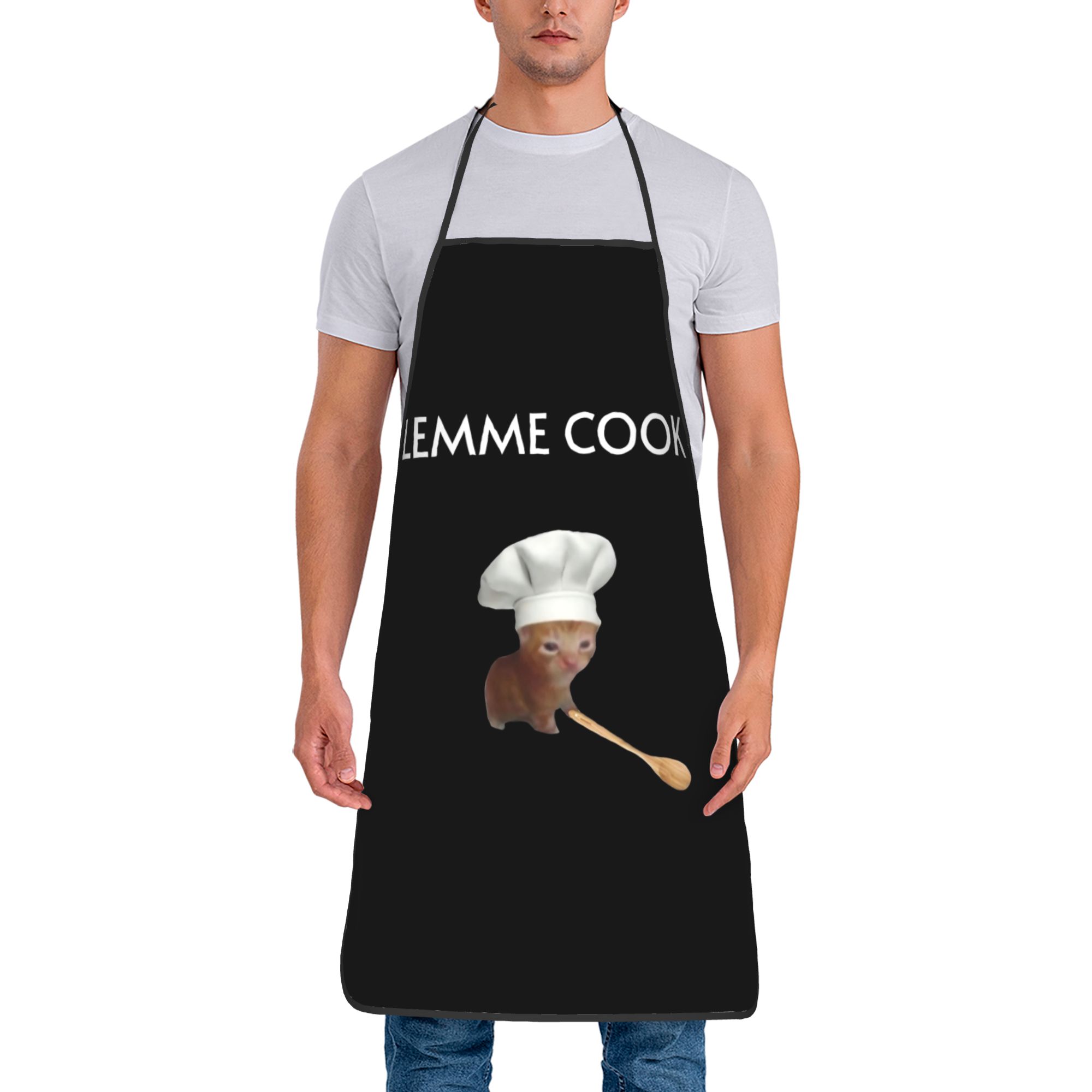 Camping Cooking Apron - Фартук-нагрудник Chef Cat Kitten Meme Lemme