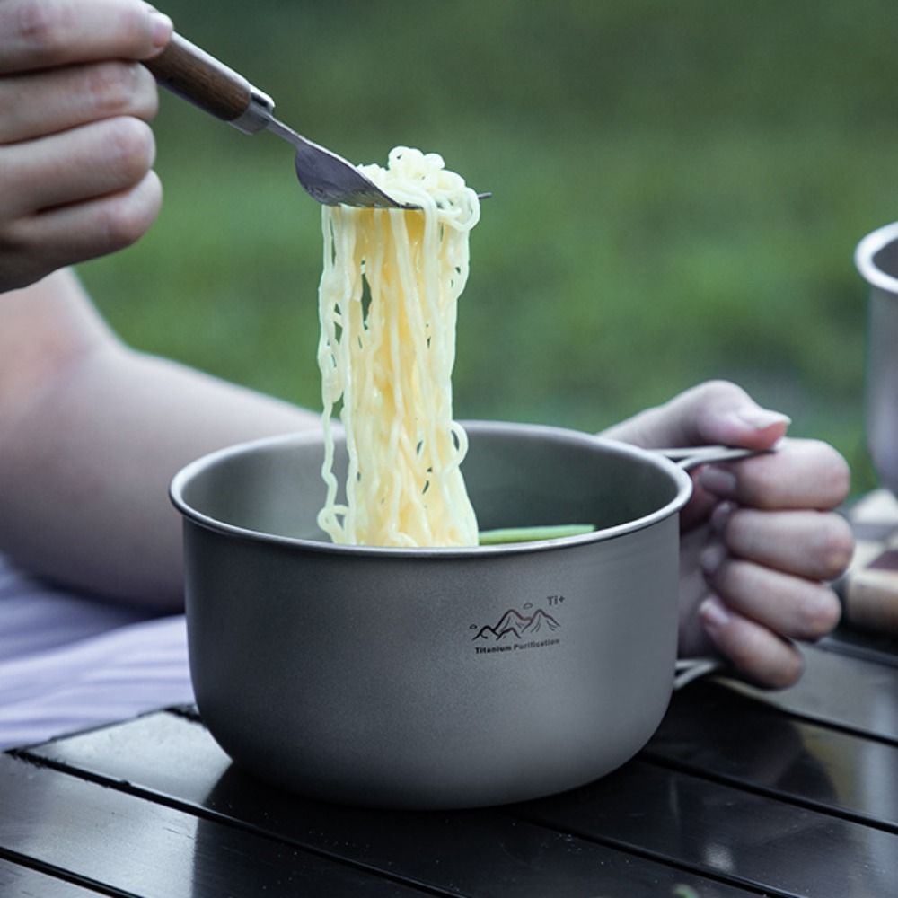 Camping Cooking Noodles - Компактная складная походная кастрюля из титанового