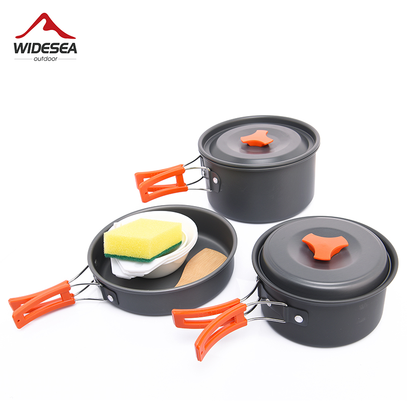 Camping Cooking Pots And Pans - Набор посуды Widesea для кемпинга и