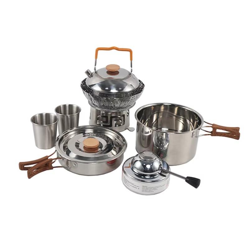 Quality Camping Cooking Set - Высококачественный портативный набор походной посуды для