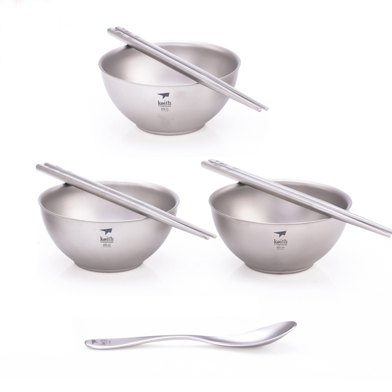 Camping Cooking Noodles - Набор для приготовления пищи Keith, титановая