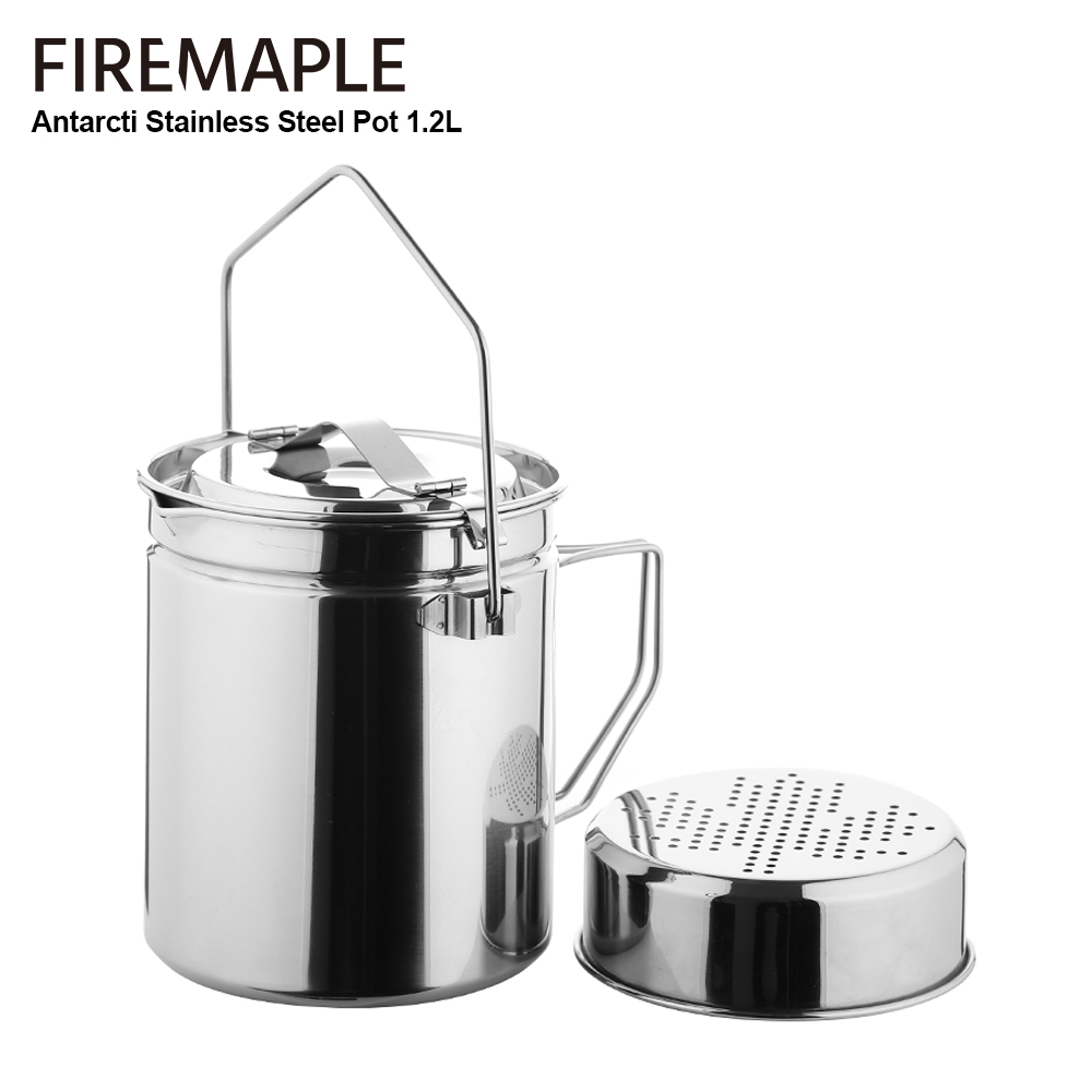 Camping Cooking System - Пожарная кастрюля из нержавеющей стали 1,2