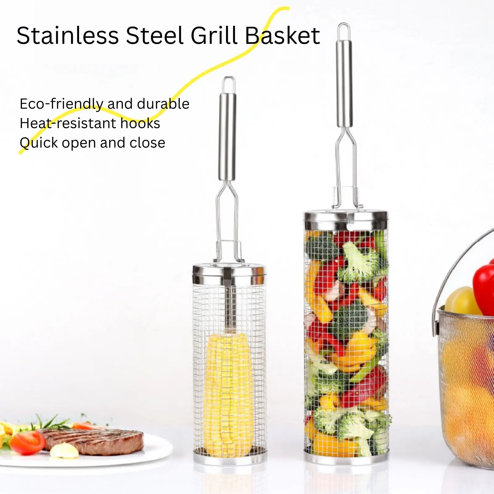 Camping Cooking Essentials - Корзина для гриля из нержавеющей стали
