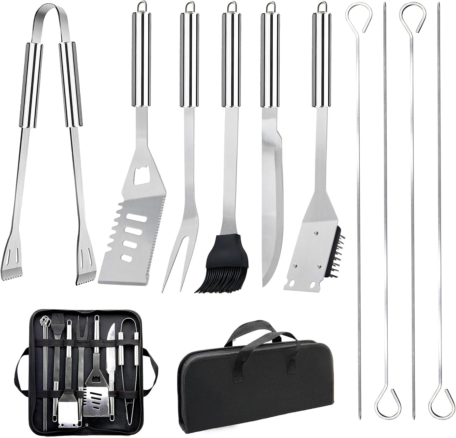 Camping Cooking Utensil Bag - Набор инструментов для гриля из нержавеющей