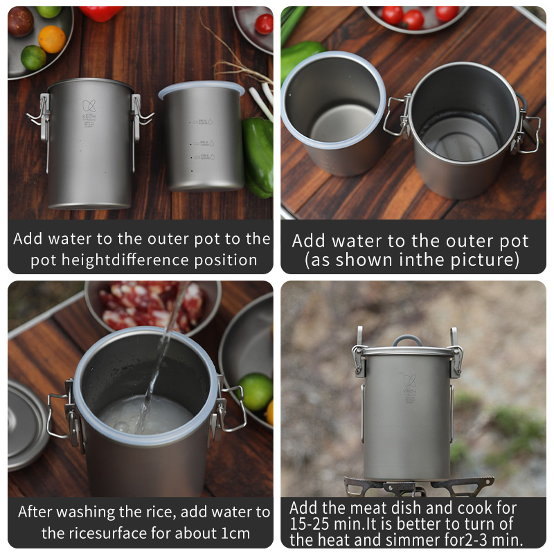 Рисоварка KEITH из чистого тит – обзор и цена Camping Cooking Kitchen