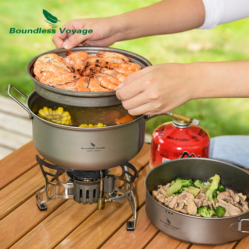Титановая пароварка Boundless  – обзор и цена Camping Cooking Pots And Pans