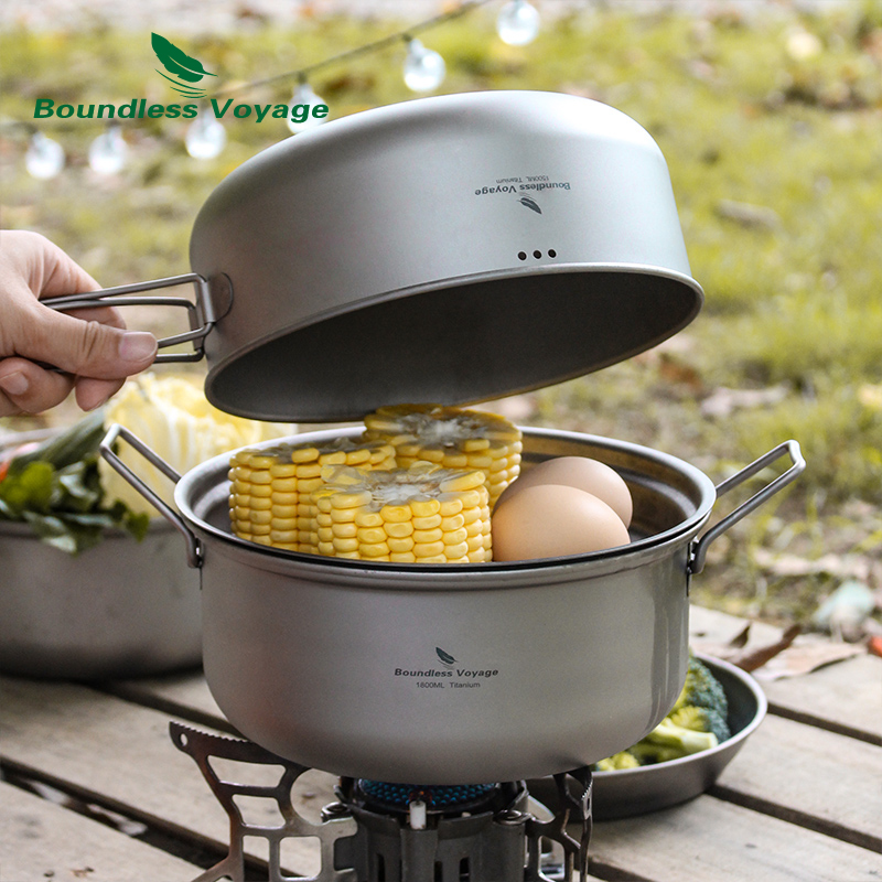 Титановая пароварка Boundless  – обзор и цена Camping Cooking Pots And Pans