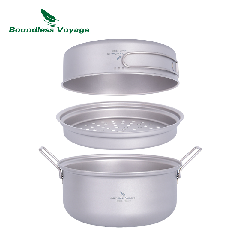 Титановая пароварка Boundless  – обзор и цена Camping Cooking Pots And Pans