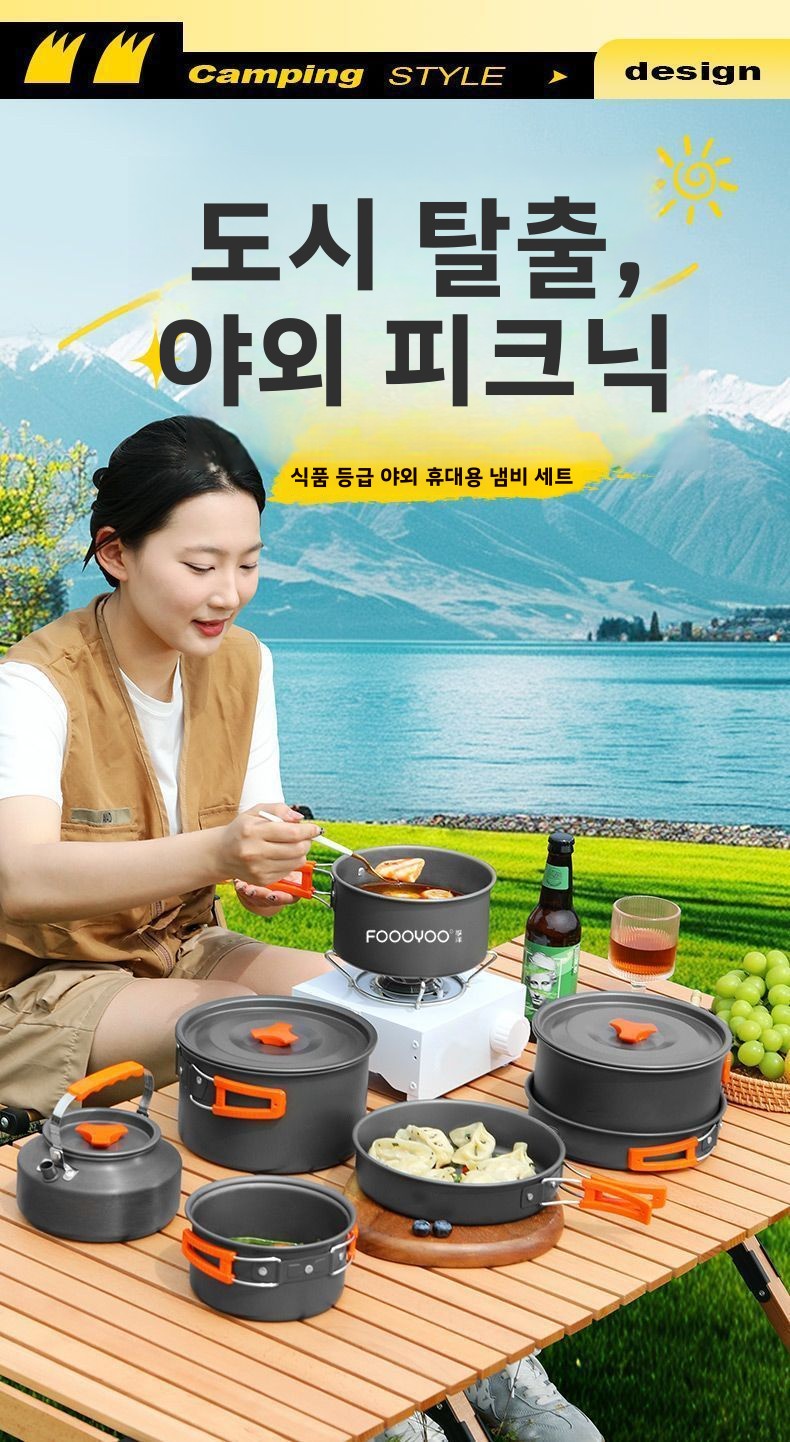 Набор походной посуды для кемп – обзор и цена Camping Cooking Gear Set