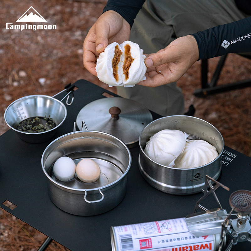 CAMPINGMOON S371 Кастрюля-паро – обзор и цена Camping Cooking Noodles