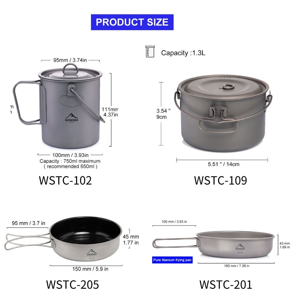 Widesea посуда для кемпинга, т – обзор и цена Camping Cooking Pots And Pans