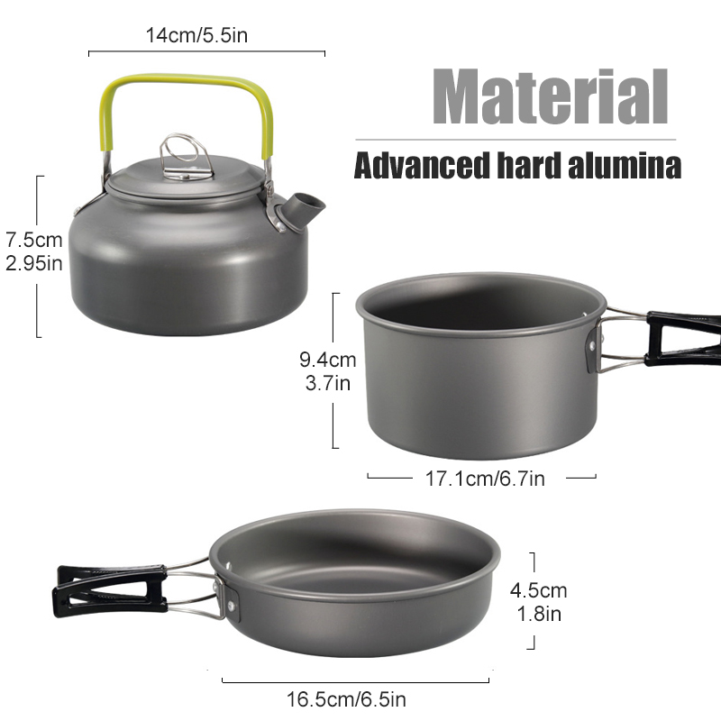 WESTTUNE набор посуды для кемп – обзор и цена Camping Cooking Pots And Pans