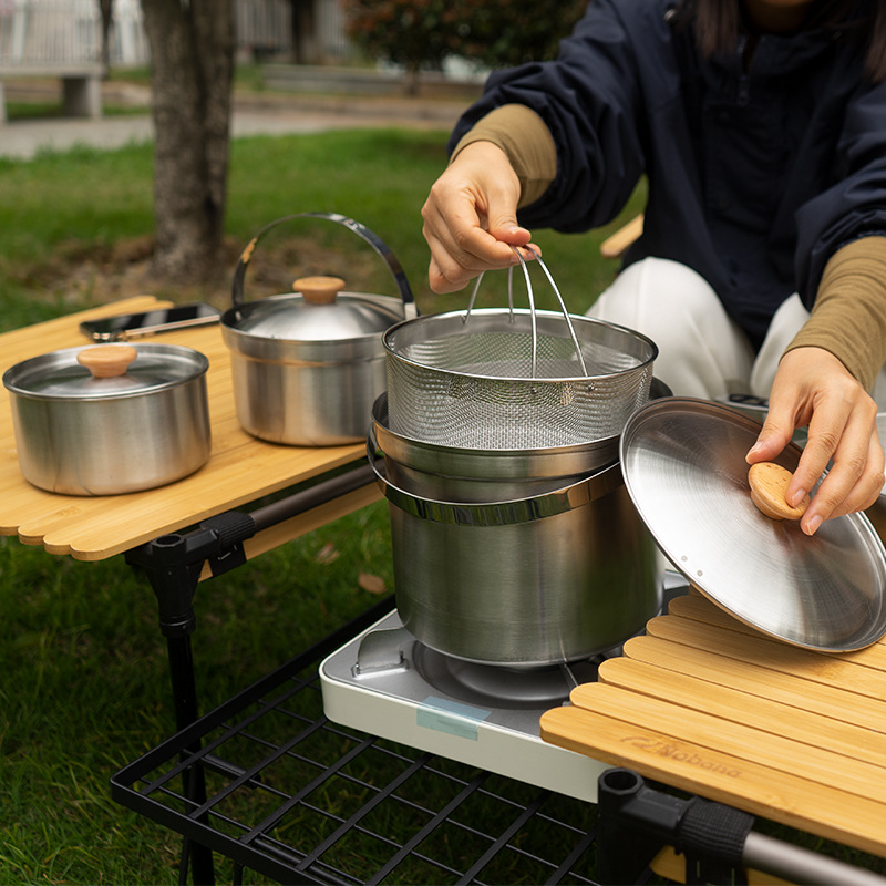 NOBANA новейший уличный набор  – обзор и цена Camping Cooking Pots And Pans
