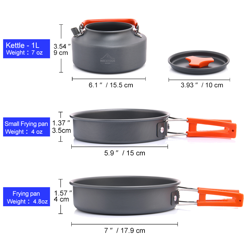 Набор посуды Widesea для кемпи – обзор и цена Camping Cooking Pots And Pans