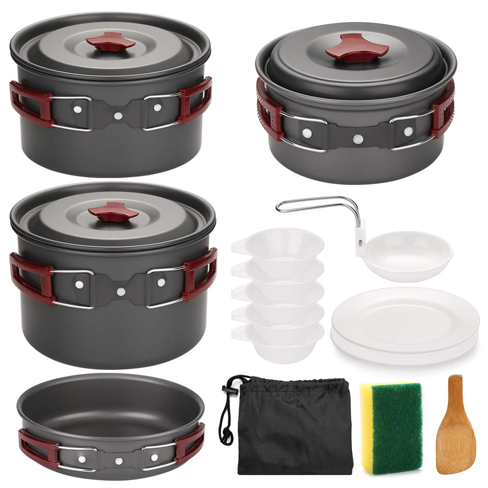 Набор посуды для кемпинга на о – обзор и цена Camping Cooking Pots And Pans