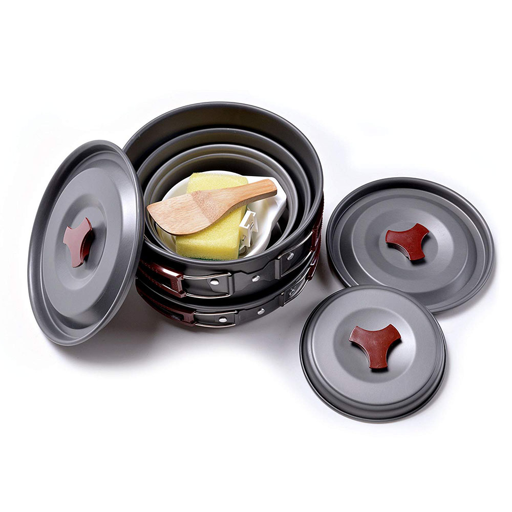 Набор посуды для кемпинга на о – обзор и цена Camping Cooking Pots And Pans