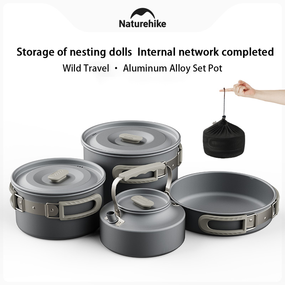 Набор уличных кастрюль Natureh – обзор и цена Camping Cooking Pots And Pans