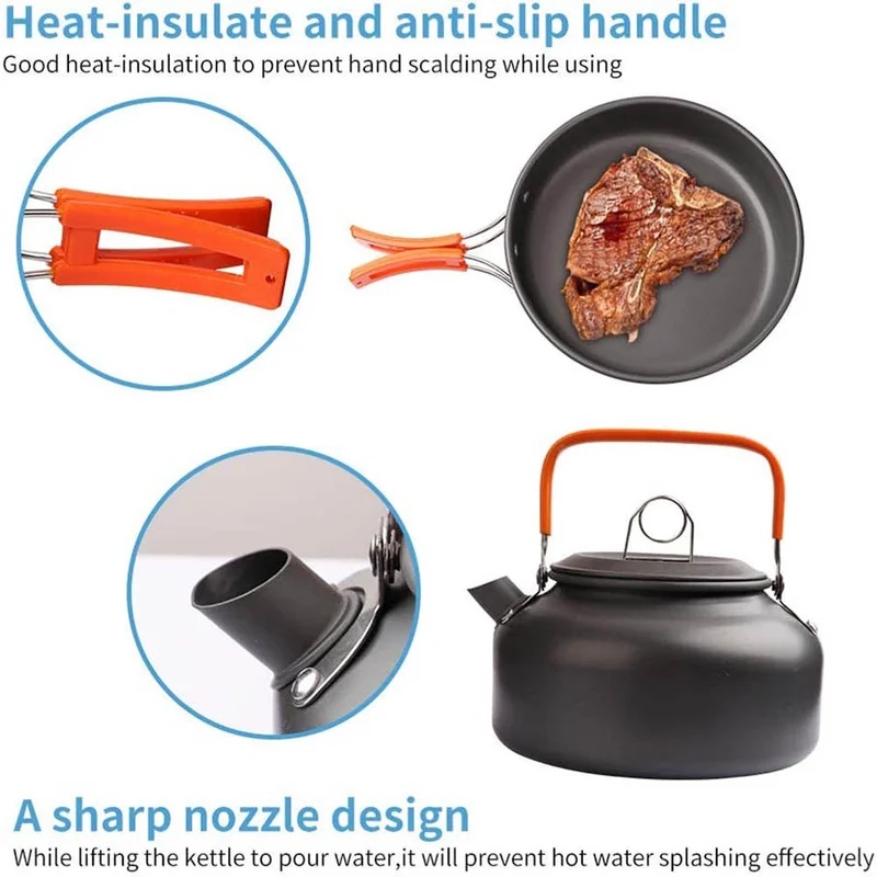Набор для кемпинга: походная п – обзор и цена Camping Cooking Pots And Pans